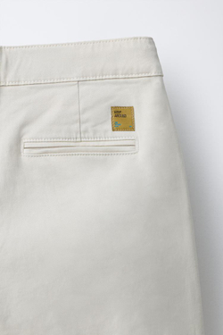 ZARA БРЮКИ ЧИНОС RELAXED, ЦВЕТ СЛОНОВОЙ КОСТИ