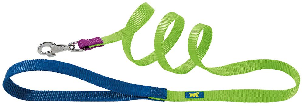 Ferplast поводок Club Colours для собак, нейлоновый, зелёный, 15 мм, 120 см