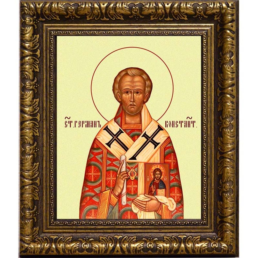 Герман Константинопольский святитель. Икона  на холсте.