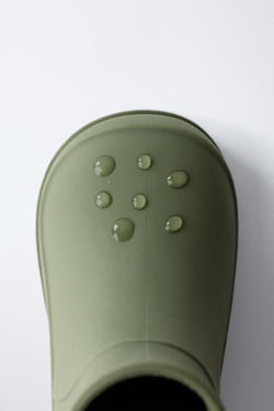 ZARA РЕЗИНОВЫЕ САПОГИ, ЗЕЛЕНЫЙ