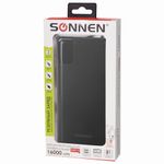 Аккумулятор внешний 16000 mAh SONNEN POWERBANK Q60P БЫСТРАЯ ЗАРЯДКА, 2USB, литий-полимерный, 263032
