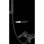 Смеситель для ванны с душем Boheme Qubic 473-B matt black