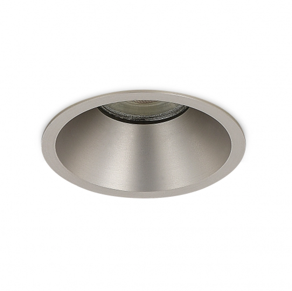 Светильник встраиваемый MUNICH под лампу GU10,  цвет шлифованный алюминий,  D82xH57, 2мм,  IP20