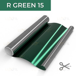 Пленка солнцезащитная зеркальная R GREEN 15 LUXFIL, (на отрез)