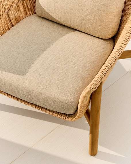 Кресло Galea из тикового дерева и синтетического ротанга