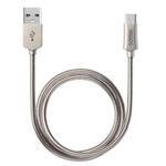 Дата-кабель Metal USB - Type-C, алюминий, 1.2м, стальной