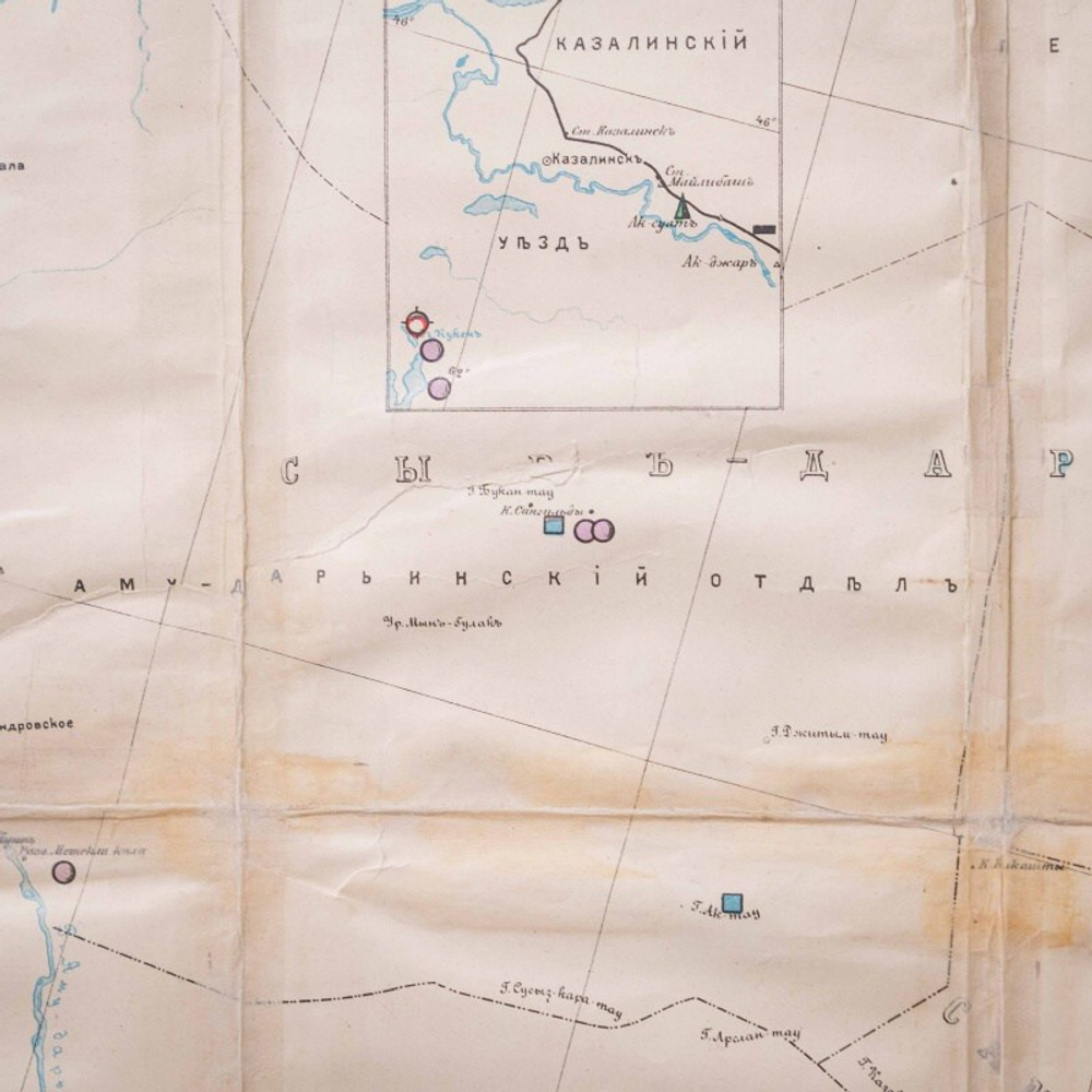 Карта полезных ископаемых Туркестана и Бухары