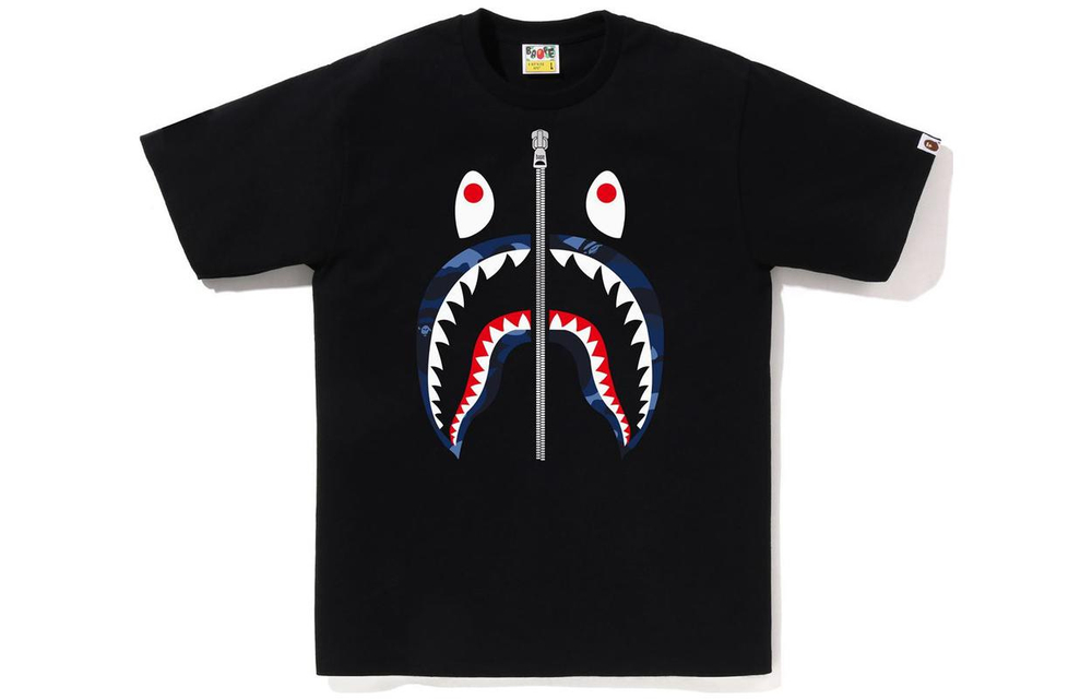 A Bathing Ape Bathing Ape The City Camo Shark Футболка черный синий