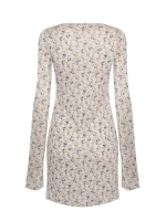 Платье мини LONG SLEEVE BLUE ROSE