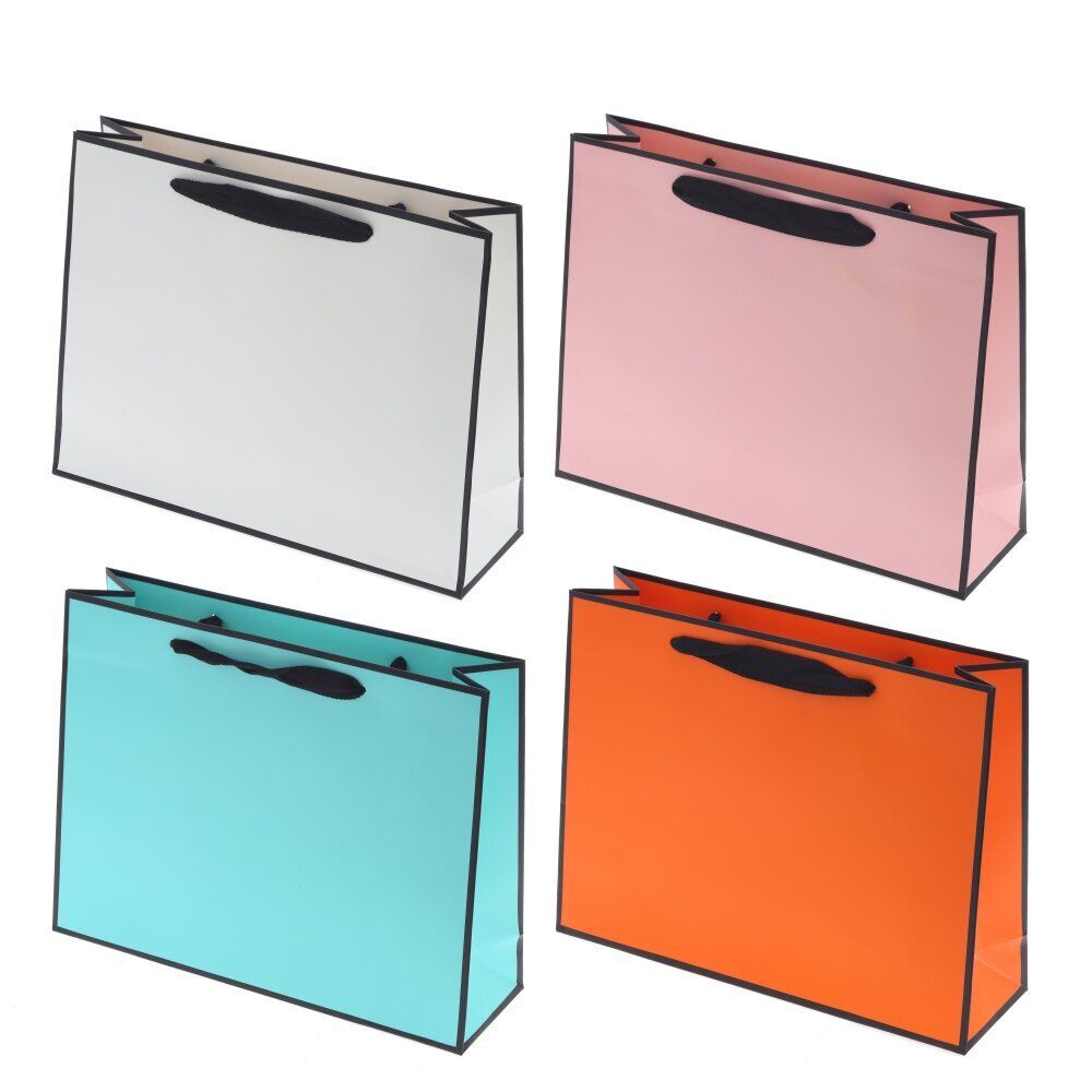 GAEM Пакет подарочный M (бумага 230г/м2, блок микс 12шт), L27 W8 H21 см, 4в.