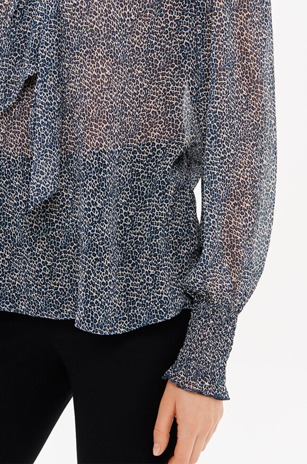 23412 Блузка женская (синий принт)