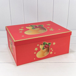 Коробка 37.5 х 29 х 16 см Набор 10 шт "Новый год" (Красный)