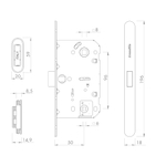 Магнитная защелка WC с ответной планкой GRAVITY.PRO G01.196.50.96 BL черный