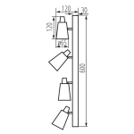 Спот потолочный черный KANLUX SEMPRA EL-4I B-SR