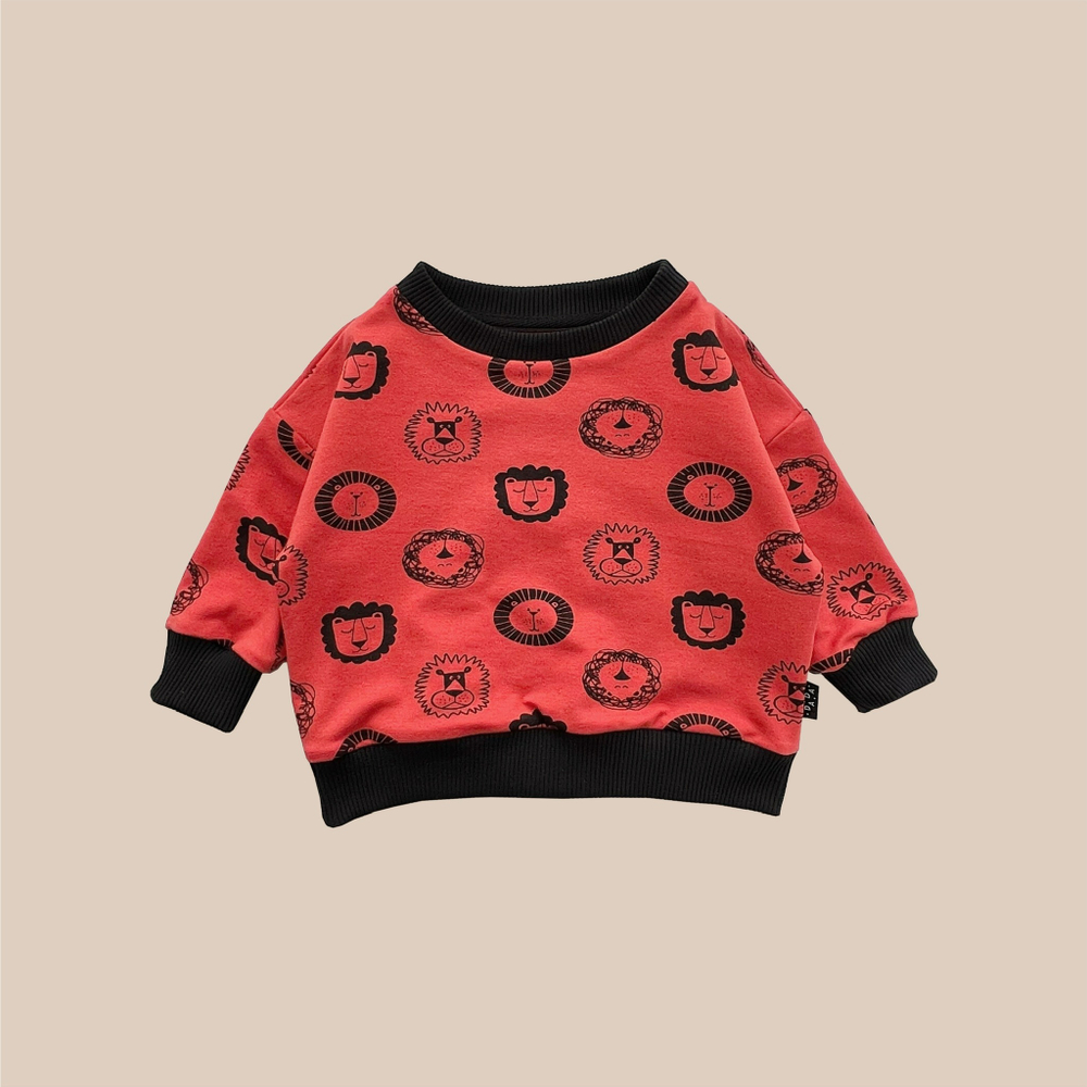 Свитшот Lion Boy (томат + львы)