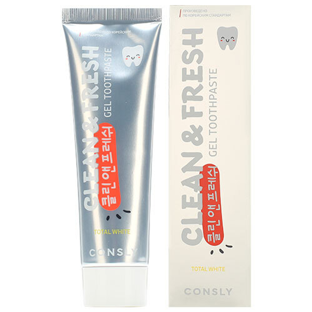 Зубная паста гелевая Consly Отбеливающая с фтором 105 г