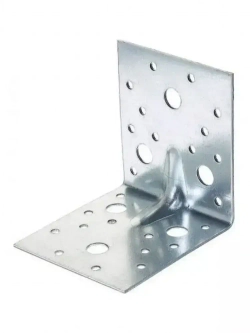 Уголок крепежный усиленный 50х50х50 мм (50 шт) перфорированный, строительный, металлический