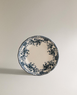Zara Home тарелка пирожковая из фаянса, цвет синий, 16 см