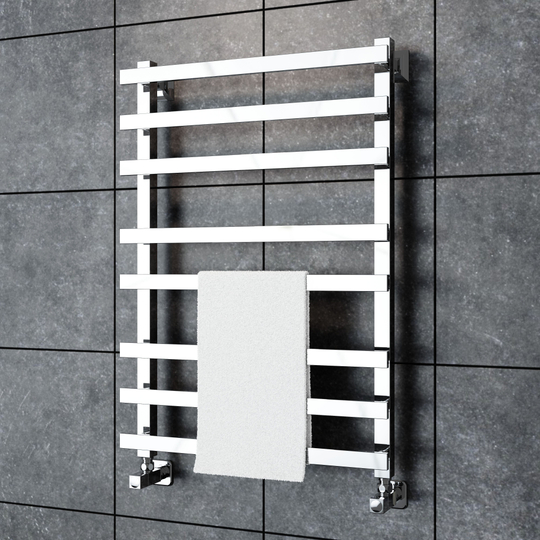 Полотенцесушитель водяной хром Keerol LP1 800x500, вент. углов. 3/4"х1/2" г/ш (пара)