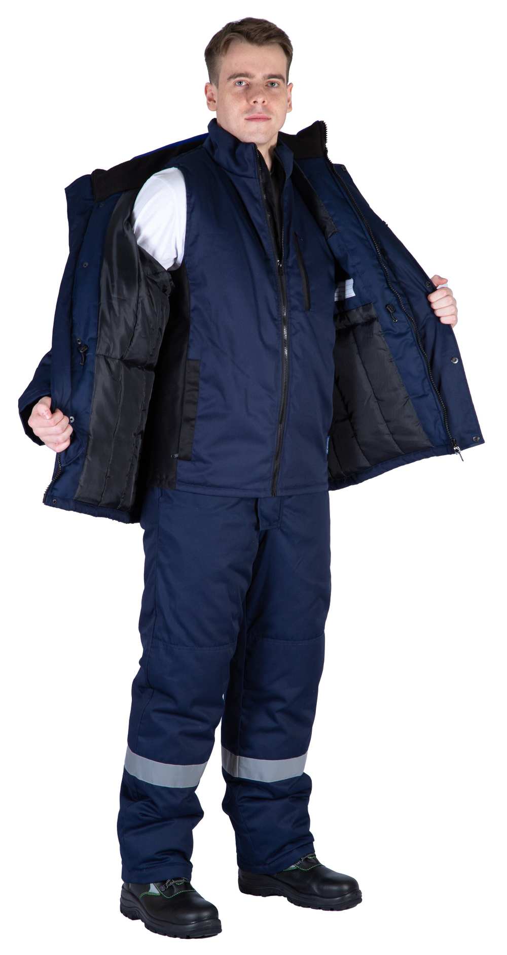 Жилет утепленный "Байкит", т.синий/черный