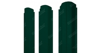 Штакетник П-образный А фигурный 0,4 PE RAL 6005 зеленый мох 100 мм. 1.8 м.