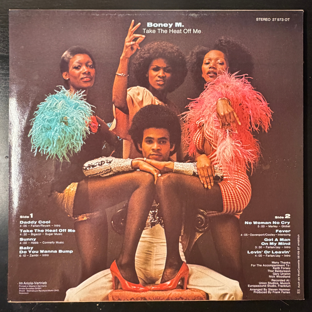Boney M. ‎– Take The Heat Off Me (Германия 1976г.)