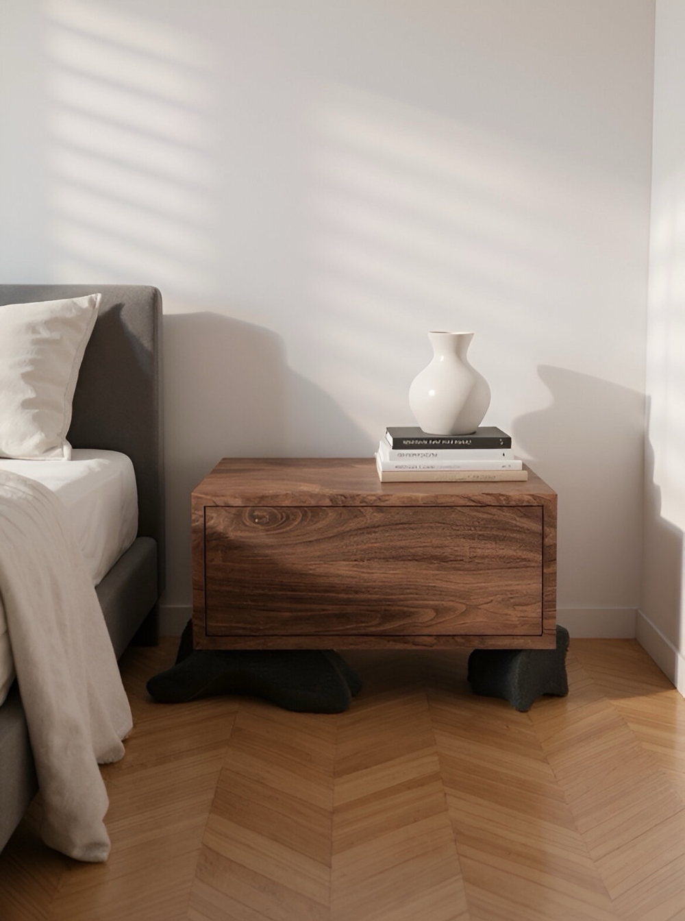 Тумба прикроватная на камнях XL