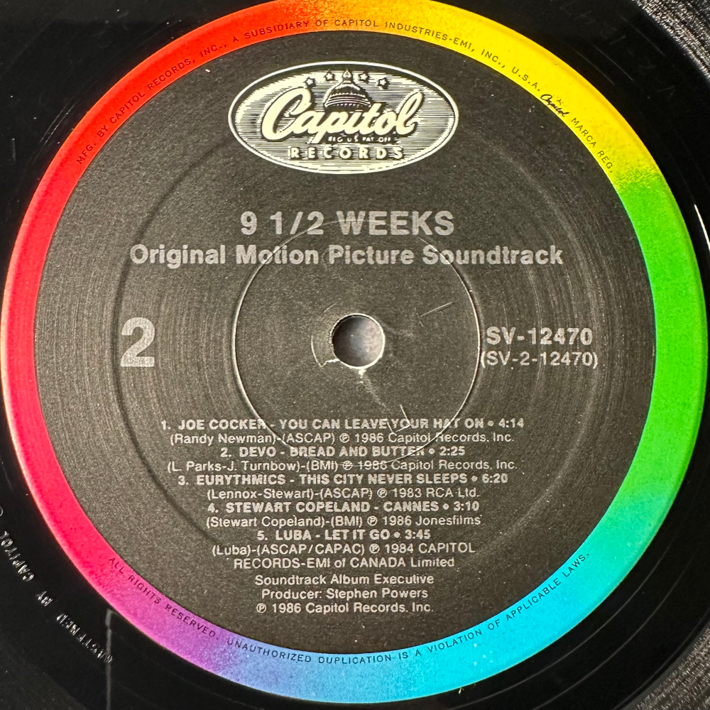 Саундтрек к фильму Девять с половиной недель (США 1986г.)
