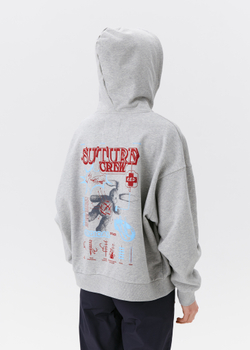 Худи унисекс Nebbia, серый меланж