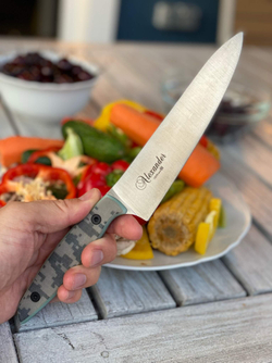 🏆Кухонный нож Alexander M PRO N690 Camo G10
