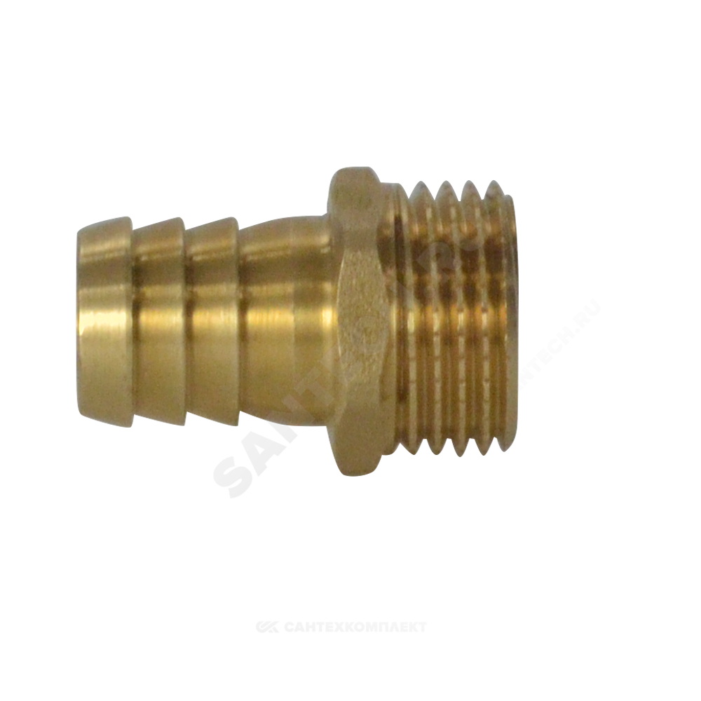 Переходник штуцерный латунь неразъемный для шланга Дн 20х3/4" НР SantechSystems
