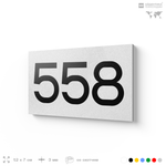 Номер на дверь 558, табличка на дверь для офиса, квартиры, кабинета, аудитории, склада, белая 120х70 мм, Айдентика Технолоджи