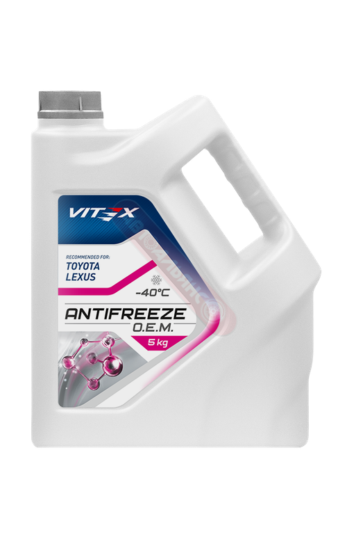 Антифриз Vitex O.E.M for Toyota Lexus 5кг розовый