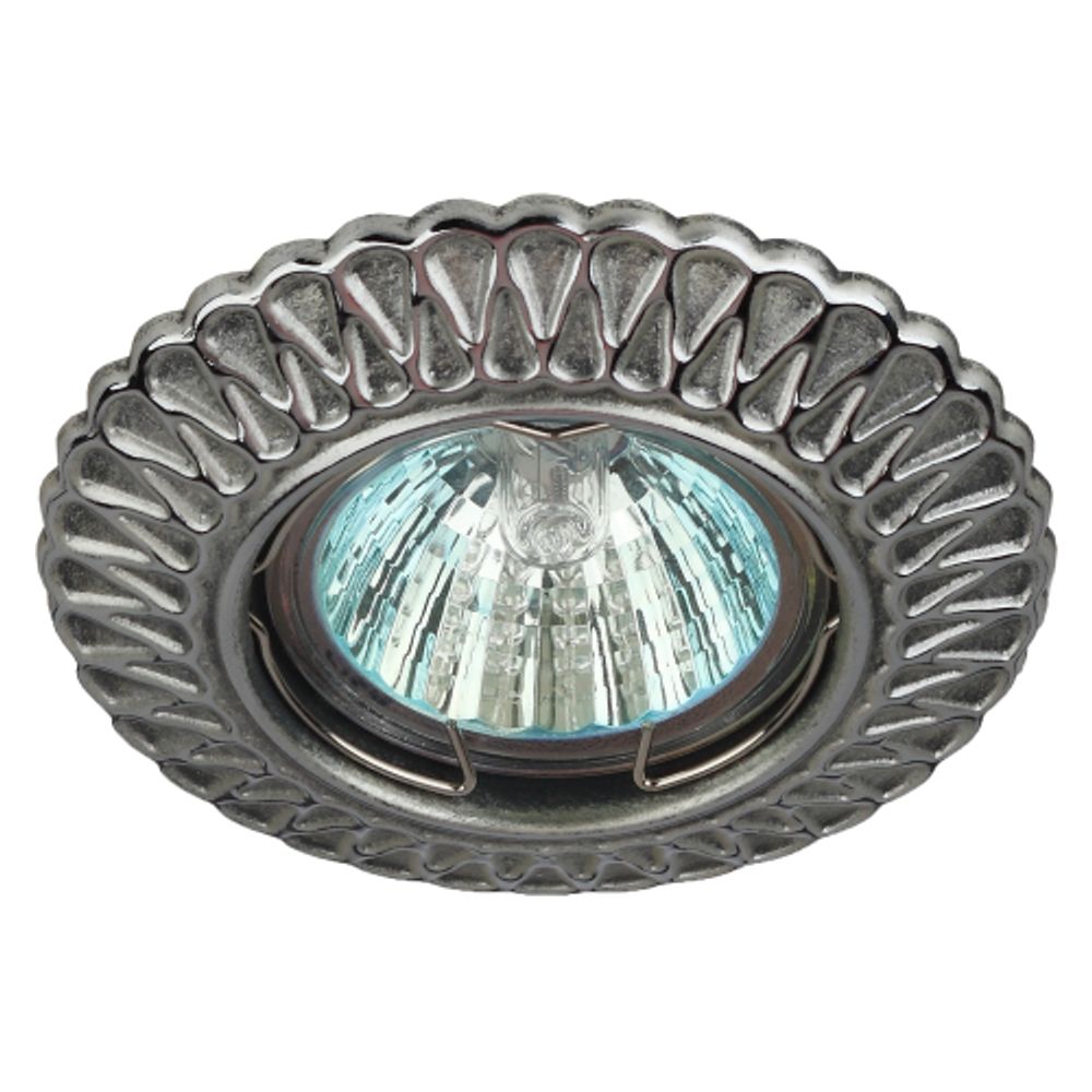 ST4 CH/SS Светильник ЭРА штампованный MR16,12V/220V, 50W сатин серебро/хром