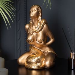 Скульптура Девушка со змеей Бронза