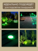 Светильник LED тротуарный (грунтовый) встраив. SP4114 12W зеленый 230V IP67 Feron