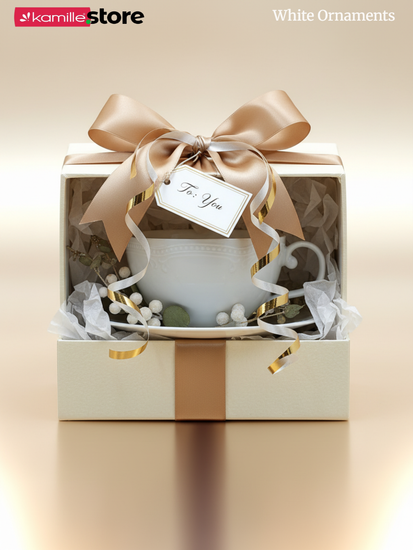 Чайный набор 250 мл. 12 предметов, фарфор, "White Ornaments"