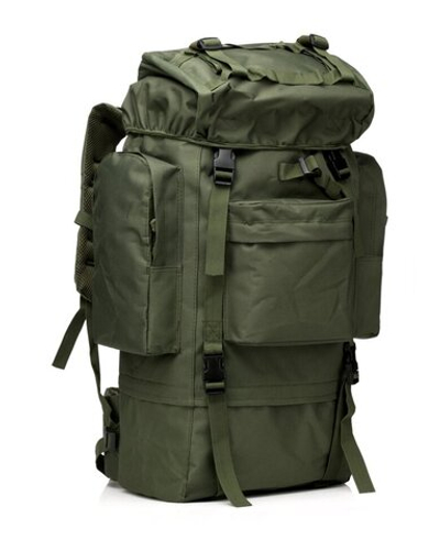 Тактический военный рюкзак (хаки-олива, 65 л)
