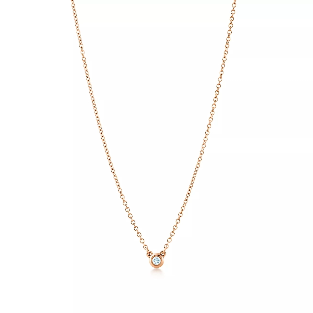 Подвеска из розового золота с бриллиантом, Tiffany👑Diamonds by the Yard.