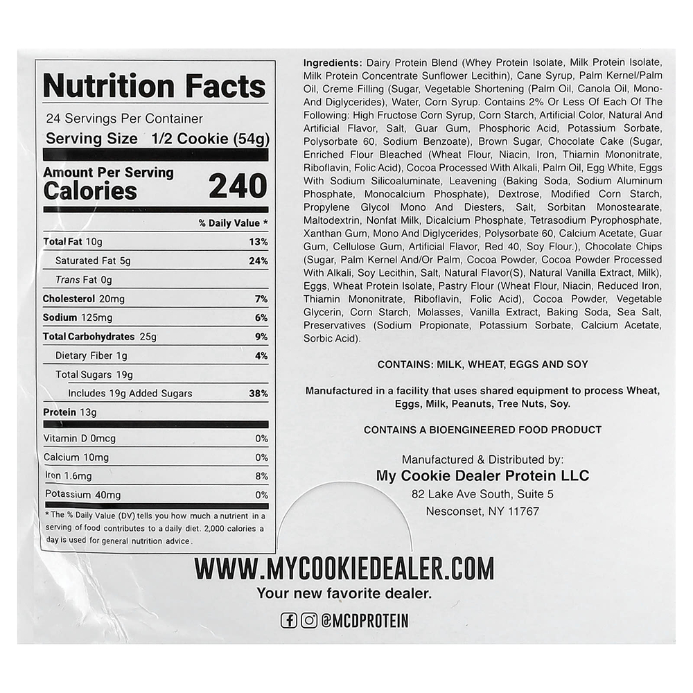 My Cookie Dealer Protein, протеиновое печенье, самое любимое кексы детства, 12 шт. по 108 г (3,8 унции)