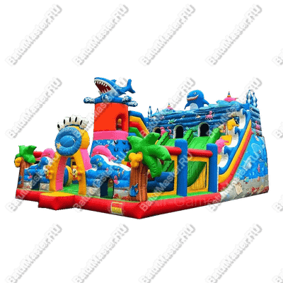 Коммерческий надувной батут "На гребне волны" 12*8*6 м