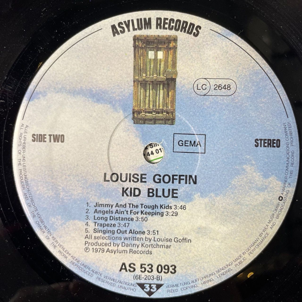 Винтажная виниловая пластинка LP Louise Goffin Kid Blue (Germany 1979)