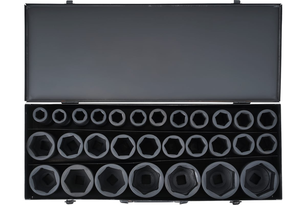 Набор головок ударных шестигранных 3/4" 29 шт (19-65 мм) в кейсе AIRLINE ATAS420