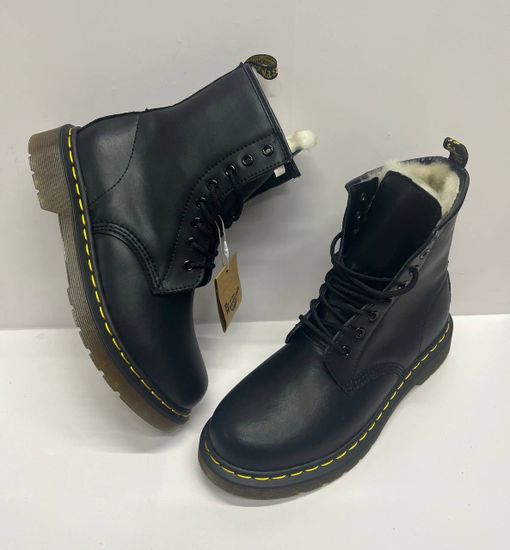 Ботинки Dr.Martens 1460 Black с мехом