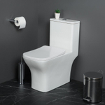 Унитаз-моноблок безободковый BelBagno Neon BB8617CPR-MN/SC с крышкой-сиденьем микролифт, белый