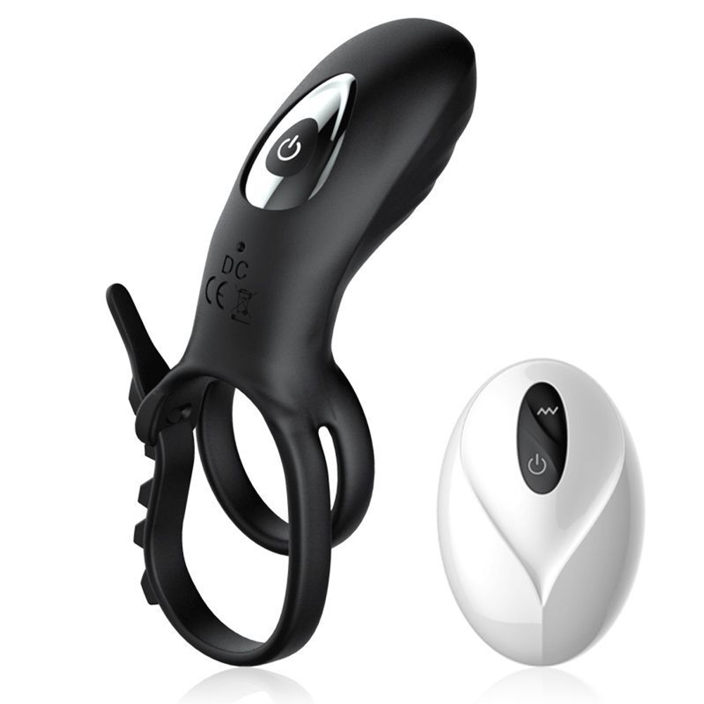 Эрекционное виброкольцо Secwell SW1005 с утяжкой и пультом ДУ