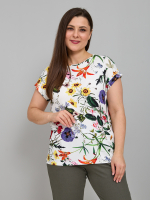 Футболка Фв-104/молоко-полевыецветы