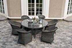 "Эспрессо–150 R" обеденная группа плетеная, цвет графит