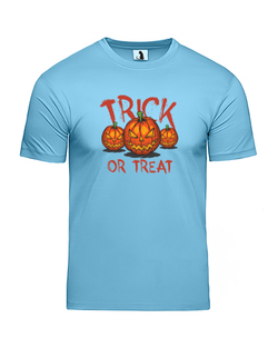 Футболка Trick or treat unisex голубая