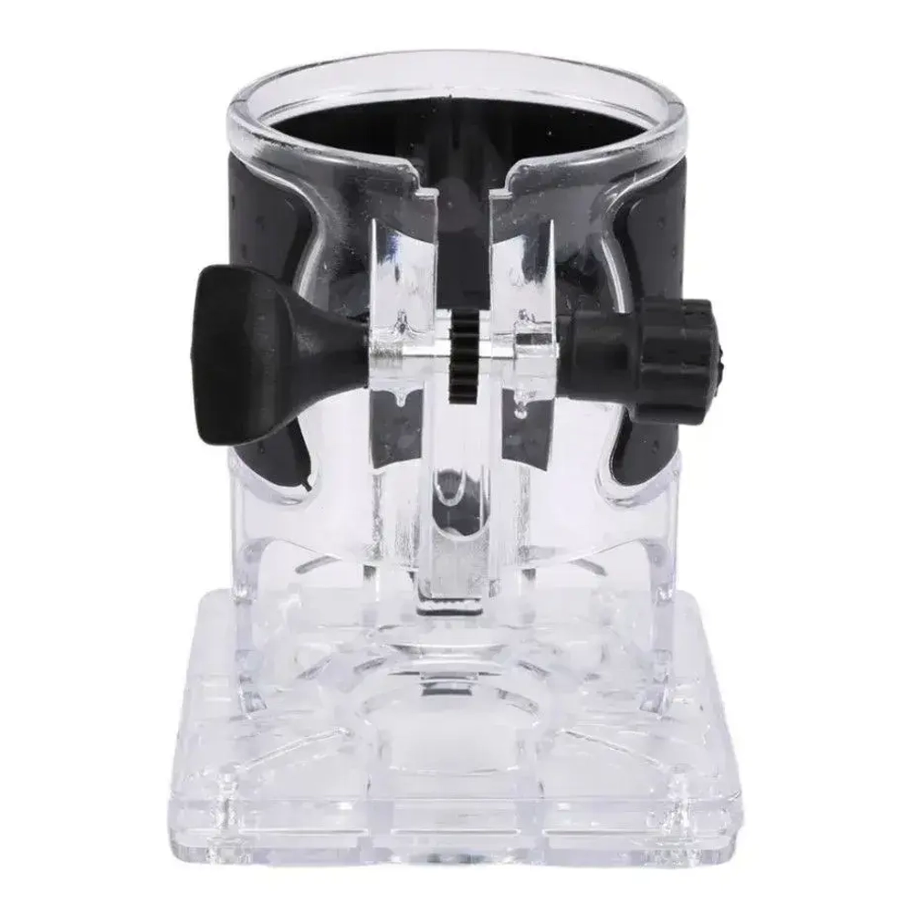 1 шт. Основание (база) с шестерней регулировки глубины для крепления кромочного фрезера насадка шаблон для фрезерования по дереву пазов